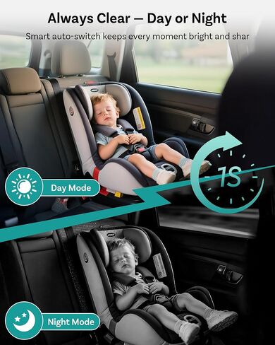 محول سيارة للعناية بالمقصورة من OTTOCAST مع كاميرا سيارة للأطفال، شاشة عرض CarPlay لاسلكية على شاشة السيارة 2026، جهاز مراقبة الطفل بالمقعد الخلفي عالي الدقة 1080 بكسل للتوصيل والتشغيل، ملاحة الشاشة المنقسمة، للآباء وأصحاب الحيوانات الأليفة in Kuwait