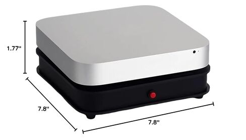 Mac mini Mount, Mini Cooling Fan Design, Super Strong Wind Modification Chassis, Equipped with 5.5 Inches Silent Fan for Heat Sink, & USB Powered Supply, Black Shell in Saudi Arabia