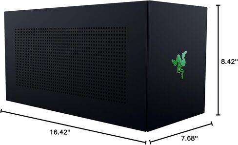 Razer Core X V2 - حافظة رسومات سطح المكتب الخارجية لأجهزة الكمبيوتر المحمولة Thunderbolt - أداء الجيل التالي من Thunderbolt 5 - غلاف فولاذي مزود بفتحات تهوية - يدعم بطاقات رسومات PCIe مع ما يصل إلى 3.5 فتحات | أسود in Saudi Arabia