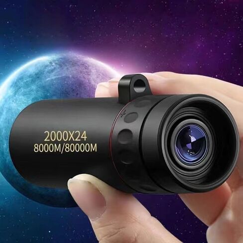 Compact High Power Monocular Telescope, 2000X24 Monocular Focus Optics Telescopes onocular Power Monocula 8000M/80000M for Sporting Events,Concerts,Camping,Scope,Travelling in Kuwait