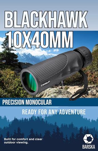 Blackhawk 10x40 Waterproof Monocular Compact Fogproof, Multi-Coated Optics, Slip-Resistant Grip- Birdwatching Birding, Hiking, Sports, Concerts Outdoor Use monoculars for Adults high Powered in Kuwait