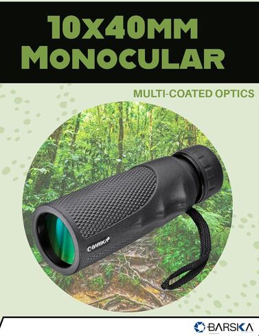 Blackhawk 10x40 Waterproof Monocular Compact Fogproof, Multi-Coated Optics, Slip-Resistant Grip- Birdwatching Birding, Hiking, Sports, Concerts Outdoor Use monoculars for Adults high Powered in Kuwait