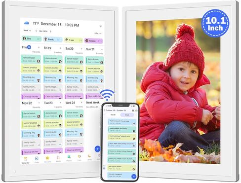 Large Digital Picture Frame 32"-WiFi-Photo-Frame - FHD IPS Digital Frame, Remote Control, Auto-Rotate, Slideshow, Load Photo Video from Phone via APP Email, Free Cloud Storage, Gifts for Mom Dad in Kuwait