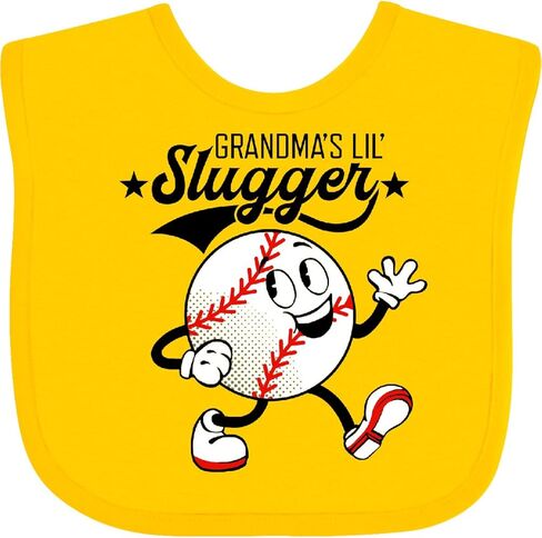 inktastic Grandma's Lil' Slugger Baby Bib in Saudi Arabia