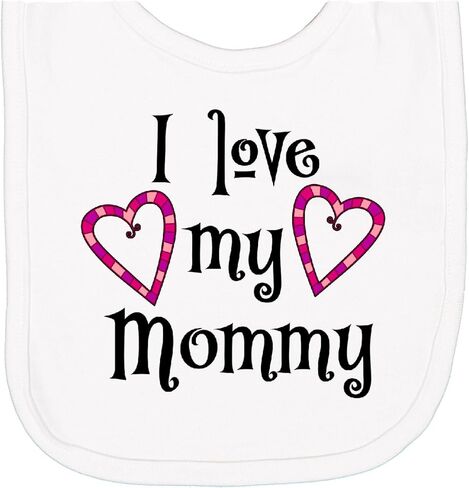 inktastic I Love My Mommy- Hearts Newborn Bib in Kuwait