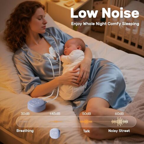 NCVI Wearable Breast Pump, 2 in 1 Hands-Free Breast Pump with 4 Modes 9 Levels, Hospital-Grade Materal, BPA Free, Low Noise Portable Electric Breastfeeding Pump with 21/24mm Flange for Mom in Kuwait