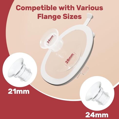 NCVI Wearable Breast Pump, 2 in 1 Hands-Free Breast Pump with 4 Modes 9 Levels, Hospital-Grade Materal, BPA Free, Low Noise Portable Electric Breastfeeding Pump with 21/24mm Flange for Mom in Kuwait