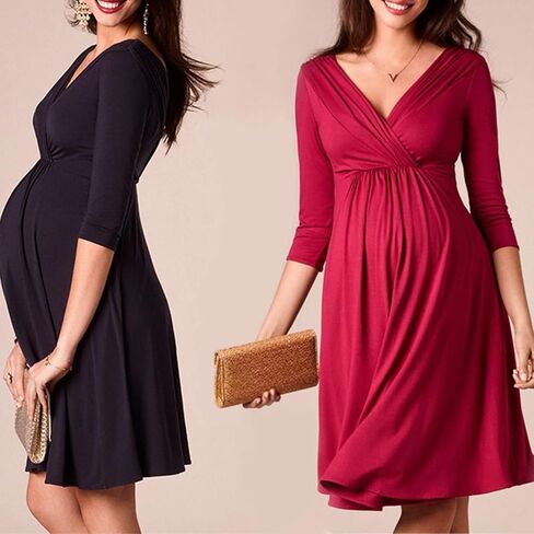 Breastfeeding Dresses Maternity Clothes for Pregnant Women Clothing Pregnancy Dresses Mother Wear Evening Dress in Saudi Arabia