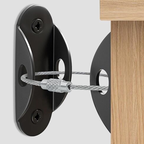 Furniture Anchors (8 Pack) for Baby Proofing, Anti Tip Furniture Anchor Securing 420lbs Tension Earthquake Resistant Metal Furniture Wall Anchor Prevent Baby Pet from Falling Furniture in Saudi Arabia