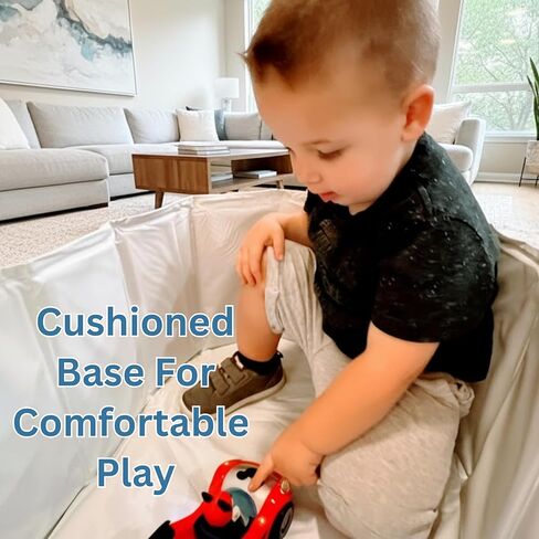 OhSoBig Collapsible Toddler Baby Bathtub - Foldable Portable Tub for Shower & Home, Non-Slip Base with Cushioned Bottom, Drain Plug, Space-Saving & Travel Bath Tub in Saudi Arabia