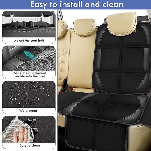 حزمة من 2 غطاء حماية لمقعد السيارة، وسادات مقعد آمنة للأطفال، بساط مضاد للأوساخ للحيوانات الأليفة، وسادة للأطفال، متوافقة مع Changan CS-GXNEV CD701 CS95، 1-أسود in Kuwait