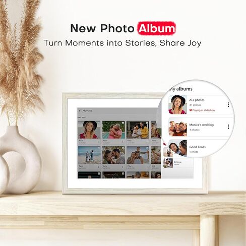 Frameo 10.1" Digital Picture Frame WiFi 32GB, Gifts for Mom, Housewarming | 1280*800 IPS HD Touchscreen, Instant Share Pictures Video, Auto-Rotate, Wall Mountable Electronic Photo Frame, House Warming in Saudi Arabia