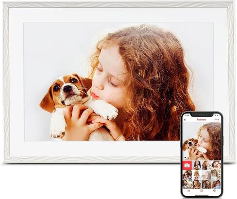Frameo 10.1" Digital Picture Frame WiFi 32GB, Gifts for Mom, Housewarming | 1280*800 IPS HD Touchscreen, Instant Share Pictures Video, Auto-Rotate, Wall Mountable Electronic Photo Frame, House Warming in Saudi Arabia