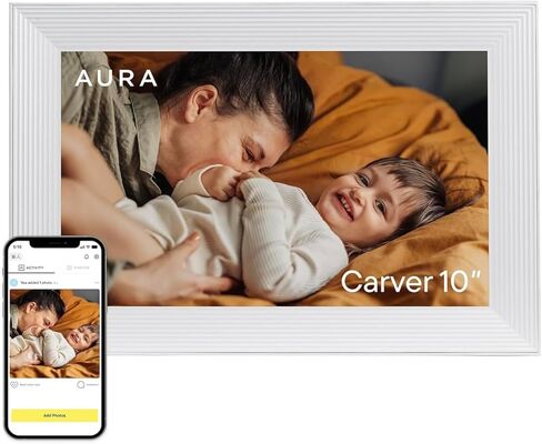 Aura 10" HD Digital Picture Frame | Wirecutter's Best Digital Frame for Gifting | Send Photos Directly to Your Frame from Anywhere | Quick & Easy Setup Over WiFi | Free, Unlimited Storage (No Ads) in Kuwait