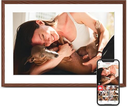 Frameo 10.1" Digital Picture Frame WiFi 32GB, Gifts for Mom, Housewarming | 1280*800 IPS HD Touchscreen, Instant Share Pictures Video, Auto-Rotate, Wall Mountable Electronic Photo Frame, House Warming in Saudi Arabia