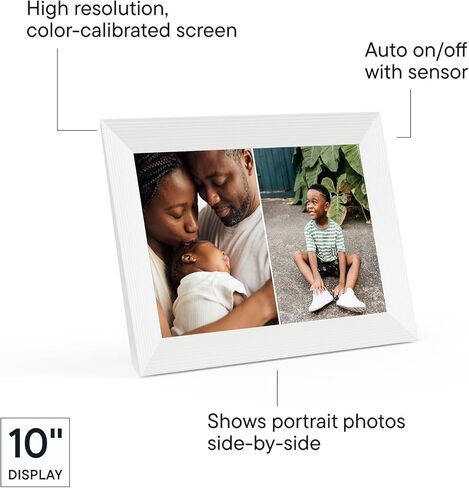 Aura 10" HD Digital Picture Frame | Wirecutter's Best Digital Frame for Gifting | Send Photos Directly to Your Frame from Anywhere | Quick & Easy Setup Over WiFi | Free, Unlimited Storage (No Ads) in Kuwait