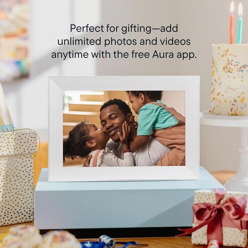 Aura 10" HD Digital Picture Frame | Wirecutter's Best Digital Frame for Gifting | Send Photos Directly to Your Frame from Anywhere | Quick & Easy Setup Over WiFi | Free, Unlimited Storage (No Ads) in Kuwait