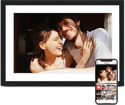 Frameo 10.1" Digital Picture Frame WiFi 32GB, Gifts for Mom, Housewarming | 1280*800 IPS HD Touchscreen, Instant Share Pictures Video, Auto-Rotate, Wall Mountable Electronic Photo Frame, House Warming in Saudi Arabia