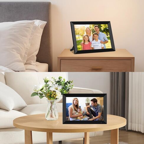 32GB FRAMEO 10.1 Inch Smart WiFi Digital Photo Frame 1280x800 IPS LCD Touch Screen, Auto-Rotate Portrait and Landscape, Built in 32GB Memory, Share Moments Instantly via Frameo App from Anywhere in Kuwait