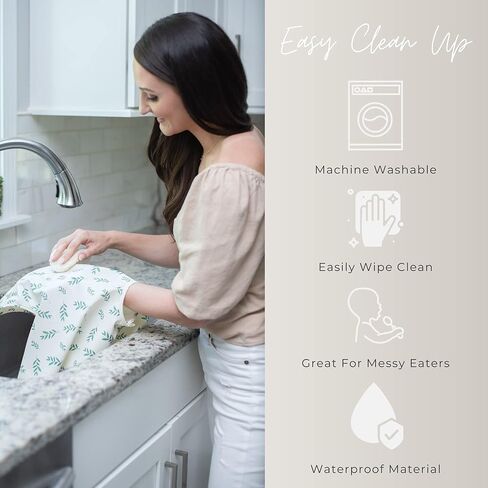 مريلة أطفال بأكمام طويلة من Little Keegs - مريلة طعام للأطفال الصغار مقاومة للماء يمكن ارتداؤها مريلة بأكمام كاملة in Kuwait