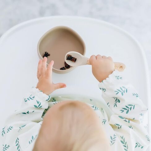 مريلة أطفال بأكمام طويلة من Little Keegs - مريلة طعام للأطفال الصغار مقاومة للماء يمكن ارتداؤها مريلة بأكمام كاملة in Kuwait