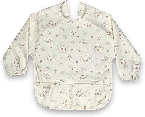 مريلة أطفال بأكمام طويلة من Little Keegs - مريلة طعام للأطفال الصغار مقاومة للماء يمكن ارتداؤها مريلة بأكمام كاملة in Kuwait