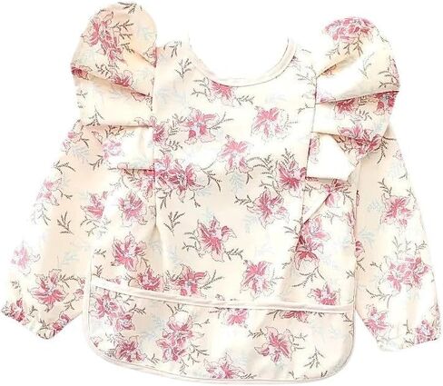 Waterproof Long Sleeve Ruffle Baby Bib in Kuwait