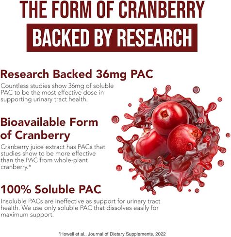 CranEaze®: Cranberry Juice Extract Plus D-Mannose – 36 mg PAC, 100% Soluble PAC - Supports Urinary Tract Health – Most Effective Cranberry Pills for Women, UTI Cranberry Supplement - 60 Capsules in Saudi Arabia