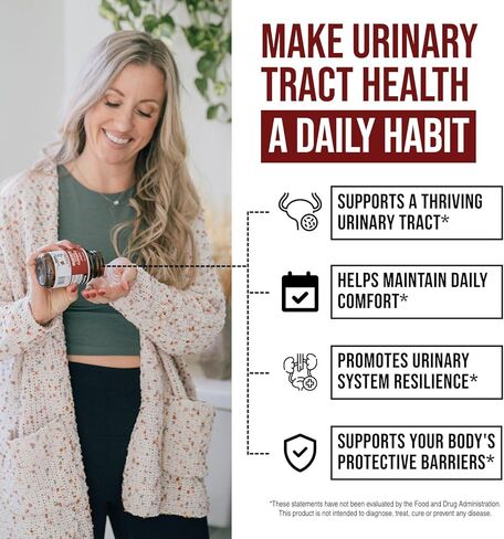 CranEaze®: Cranberry Juice Extract Plus D-Mannose – 36 mg PAC, 100% Soluble PAC - Supports Urinary Tract Health – Most Effective Cranberry Pills for Women, UTI Cranberry Supplement - 60 Capsules in Saudi Arabia