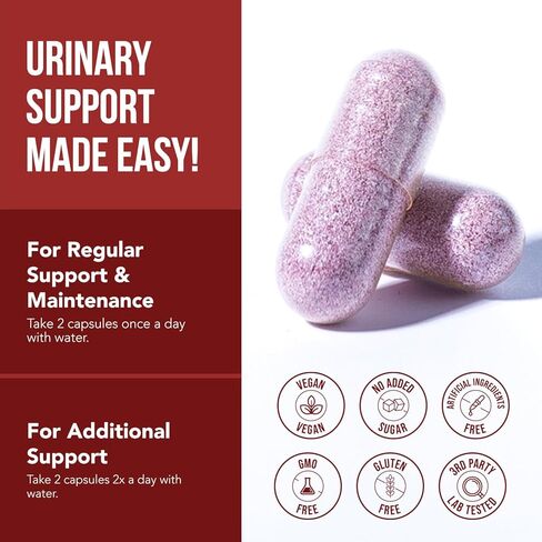 CranEaze®: Cranberry Juice Extract Plus D-Mannose – 36 mg PAC, 100% Soluble PAC - Supports Urinary Tract Health – Most Effective Cranberry Pills for Women, UTI Cranberry Supplement - 60 Capsules in Saudi Arabia