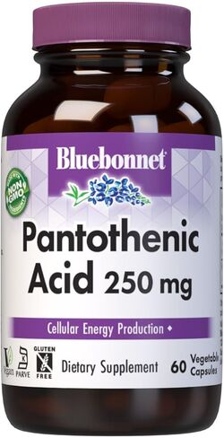 Bluebonnet Pantothenic Acid 250 mg Vegetable Capsules, 60 Count in Kuwait