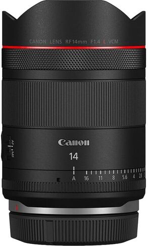 Canon RF 14mm f/1.4L VCM Lens Bundle | Professional L-Series Ultra-Wide Prime with Fast f/1.4 Aperture, Advanced Optics & VCM AF | for Astrophotography & Video (7427C002) + Lens Case + Cap Keeper in Kuwait