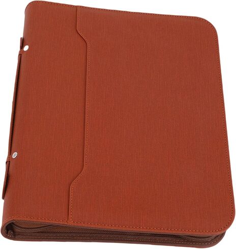 Eujgoov PU Leather Business Portfolio, Zippered Document Organizer with 10 Transparent File Folders and 30 Sheets Notebook, for 10.1 Inch Tablet Cards Pens Conference Meeting Law School in Kuwait