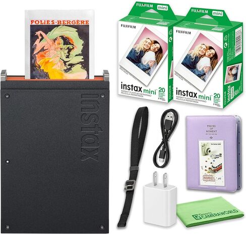Fujifilm instax mini Link+ Portable Smartphone Printer Bundle with Photo Album, Charger and 40-Photo Instax Mini Film Pack in Kuwait