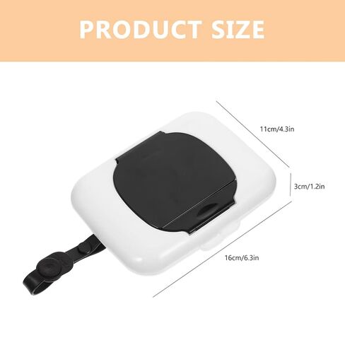 Healeved Portable Baby Wipes Case Small Travel Wipe Holder Silicone Dispenser Waterproof Mini Container for on-The-Go Use 6.3X4.3X1.2 Inches in Kuwait