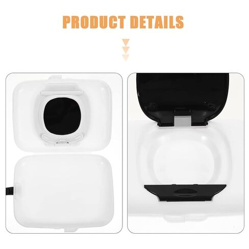 Healeved Portable Baby Wipes Case Small Travel Wipe Holder Silicone Dispenser Waterproof Mini Container for on-The-Go Use 6.3X4.3X1.2 Inches in Kuwait