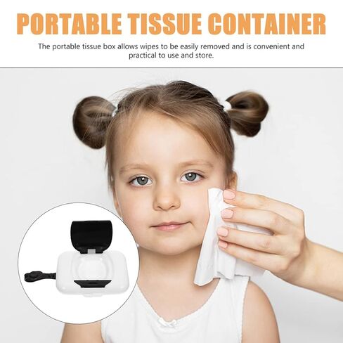 Healeved Portable Baby Wipes Case Small Travel Wipe Holder Silicone Dispenser Waterproof Mini Container for on-The-Go Use 6.3X4.3X1.2 Inches in Kuwait