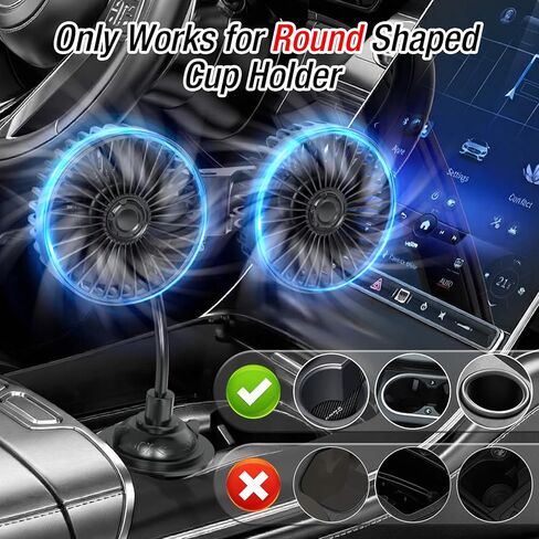 Car Fans for Backseat for Kids,Dual Head Usb Powered Car Fan for Car Rear Back Seats Baby in Saudi Arabia