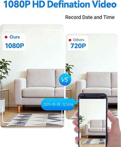 HD1080P Wireless Dome Cameras, Mini Small Nanny Cam, WiFi Indoor Camera for Home Security, Baby Monitor with Motion Detector, Surveliance System Remote Monitoring for Homes/Office/Pet in Saudi Arabia