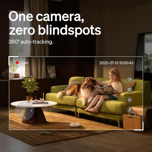 PETLIBRO 90-Day AI Trial Pet Camera Indoor with Phone App, 360° Pan Tilt Dog Camera&Cat Cameras, Indoor Camera WiFi Camera with AI Detection&Recognition, Home Cameras Indoor, Night Vision, 2-Way Audio in Kuwait