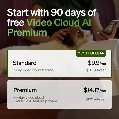 PETLIBRO 90-Day AI Trial Pet Camera Indoor with Phone App, 360° Pan Tilt Dog Camera&Cat Cameras, Indoor Camera WiFi Camera with AI Detection&Recognition, Home Cameras Indoor, Night Vision, 2-Way Audio in Kuwait