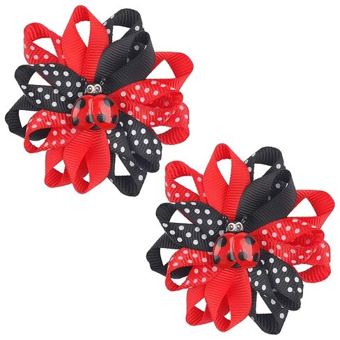 Bee Bow Hair Clips Cute Bee Hair Bows Hair Barrettes Honeybee Yellow Black Polka Dot Bows Hair Pins Spring Hair Accessories for Girls Toddlers Teens Animal Themed Birthday Party Supplies 2PCS in Saudi Arabia