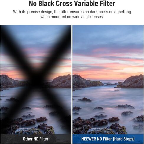 NEEWER 67mm True Colors Hard Stop Variable ND Filter ND2-32 (1-5 Stops) Limited Neutral Density Filter, Multi Coated HD Optical Glass/No X Cross/Aluminum Frame/Water/Scratch/Fingerprint Resistant in Saudi Arabia