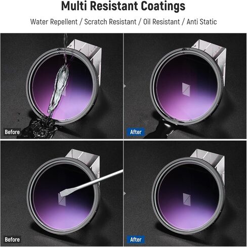 NEEWER 67mm True Colors Hard Stop Variable ND Filter ND2-32 (1-5 Stops) Limited Neutral Density Filter, Multi Coated HD Optical Glass/No X Cross/Aluminum Frame/Water/Scratch/Fingerprint Resistant in Saudi Arabia