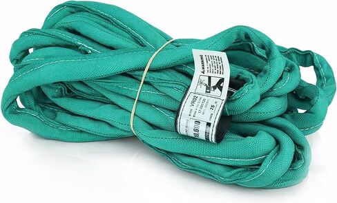 Chenango Supply USA Made VR2 X 6 'Green Slings 4'-30' أطوال في القائمة، غطاء مزدوج الطبقات حبال رفع بولي مستديرة لا نهاية لها، 5300 رطل عمودي، 4240 رطل قلادة، 10600 رطل سلة (الولايات المتحدة الأمريكية بولي) (6 قدم) in Kuwait