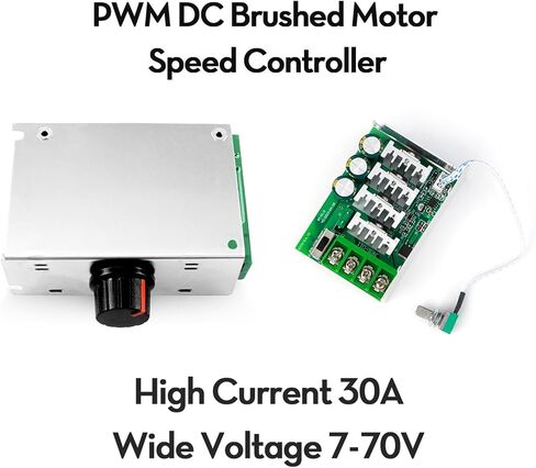 RioRand PWM DC Motor Speed Controller Switch Control 7-70V 30A Fuse in Kuwait