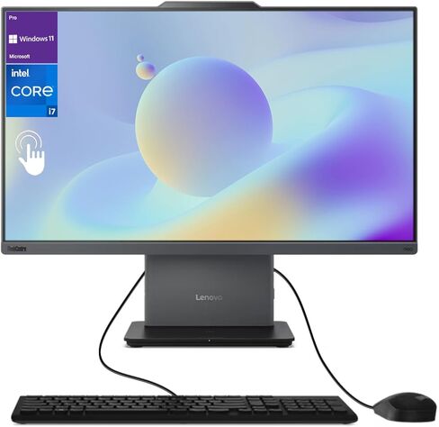 Lenovo ThinkCentre Neo 50a 27" FHD All-in-One Business Desktop, 100Hz Display, Intel Core i7-13620H, 64GB DDR5 RAM, 2TB SSD, HDMI, Type-C, Wired KB & M, Win11 P, Bundle with Adata 512GB Mobile SSD in Saudi Arabia