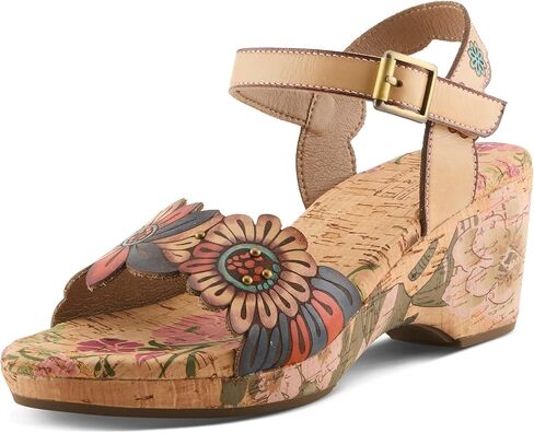 L'Artiste Luvinlife Women’s Floral Wedge Sandal with Soft Cushioned Comfort in Kuwait