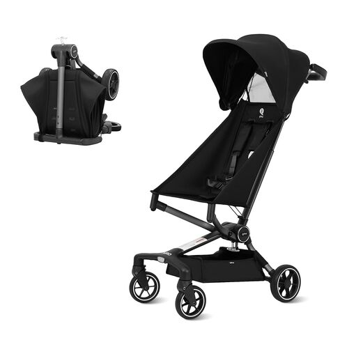 QPlay Travel Stroller for Baby & Toddlers Ages 6 Months to 4 Year Old – 9.48lbs Lightweight & Ultra-Compact Umbrella Stroller with One-Hand Fold, Airplane Carry-on Size, Reclining Seat (Black) in Saudi Arabia