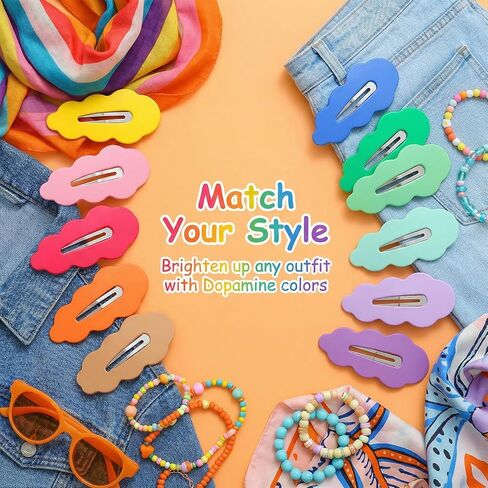 40pcs Candy Colored Snap Hair Clips for Little Girl Non Slip Barrettes Hairpin Accessories Cute Baby Barrettes Rainbow Colorful Snap Hair Clips for Women Baby Girl Teens Infant Toddler Kids in Kuwait
